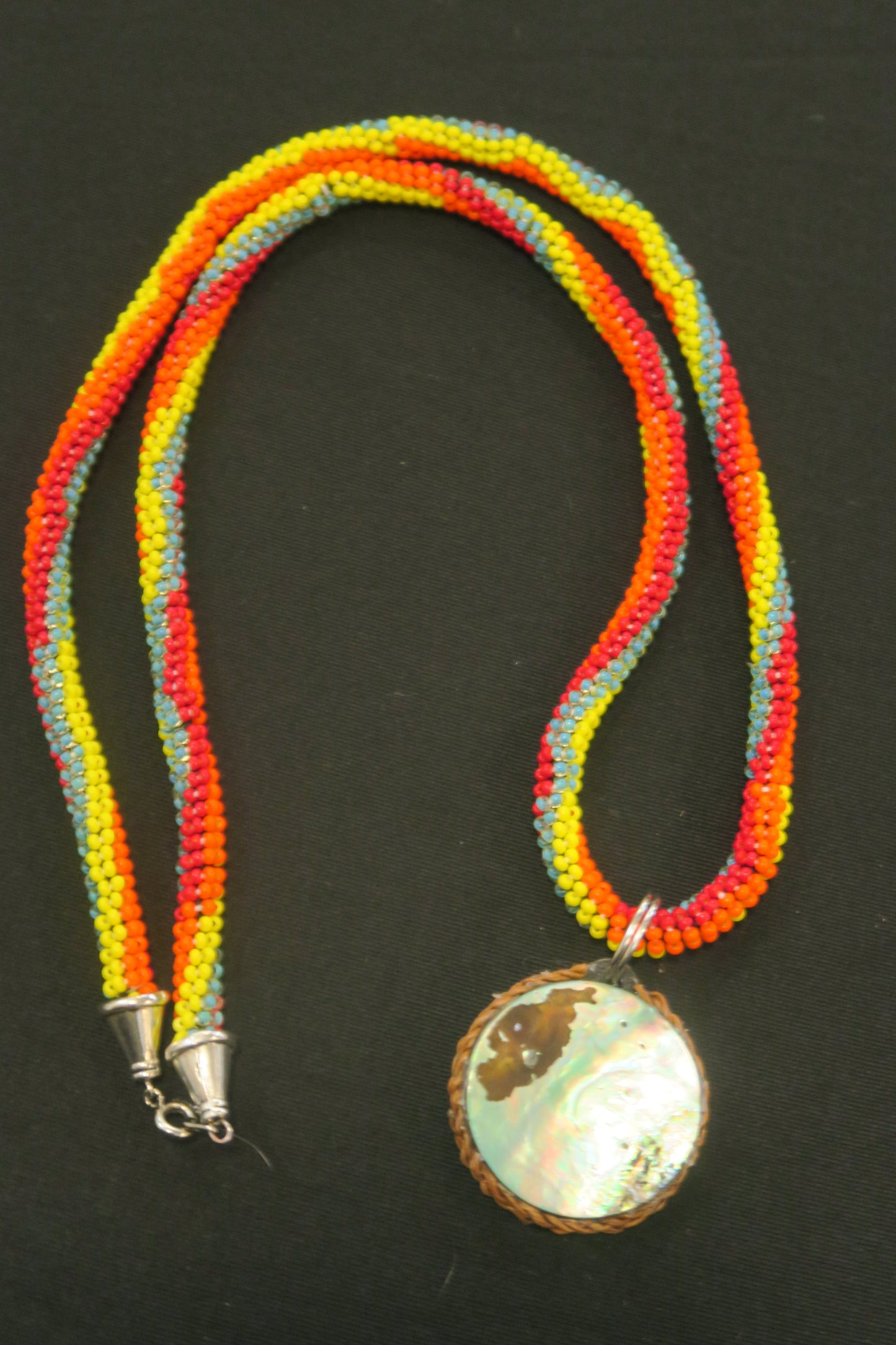 double sided Rainbow Shiningstar rope beaded necklace