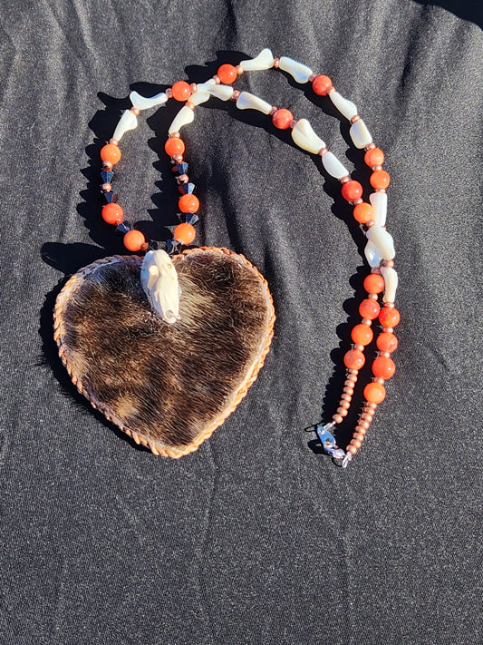 Eagle heart necklace